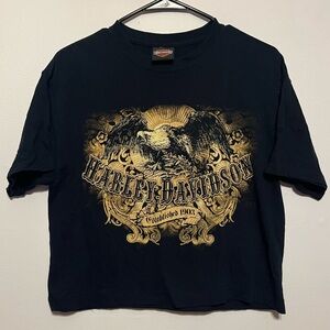 Harley Davidson cropped top tee shirt